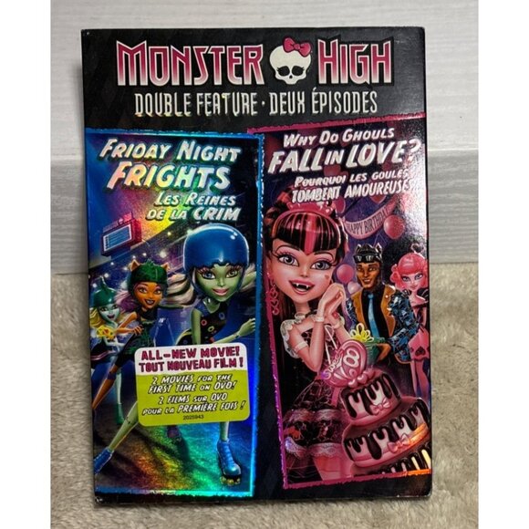 Monster High Double Feature DVD Friday Night Frights, Why Do Ghouls Fall In Love - Picture 1 of 6